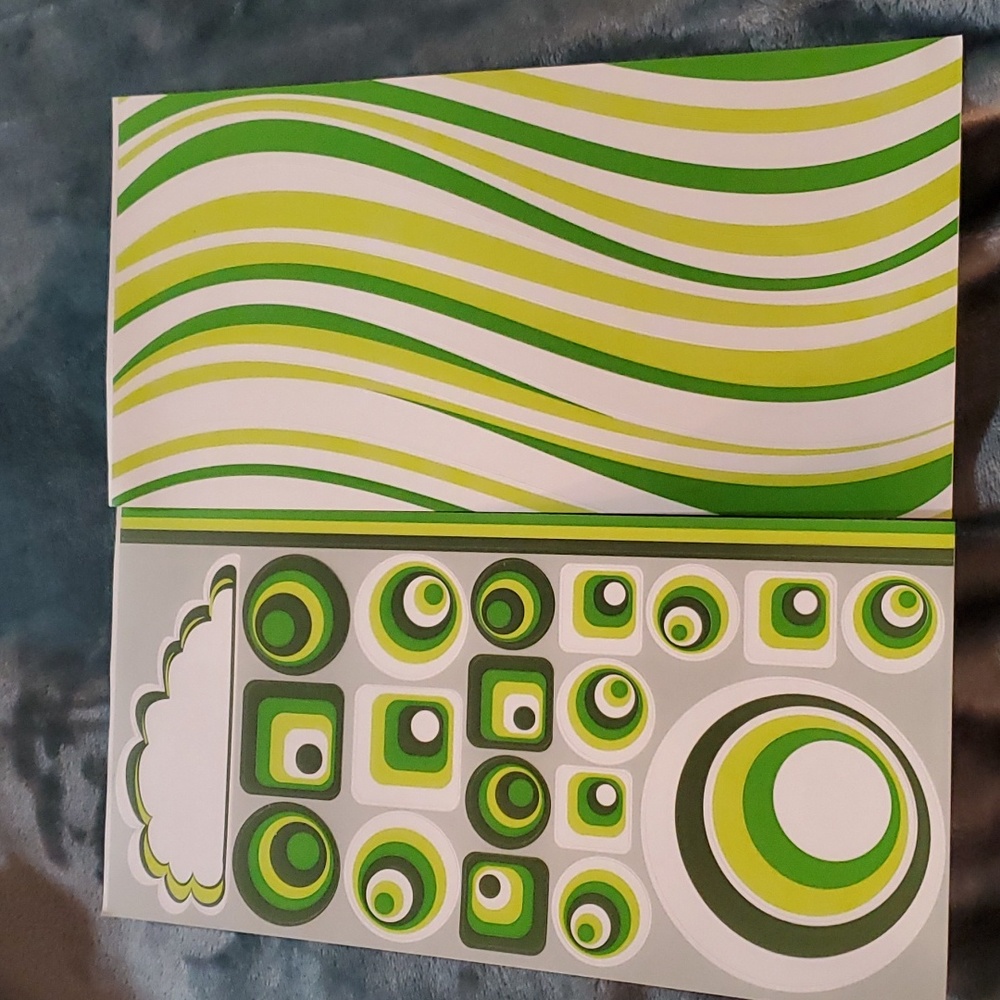 4/$12 Retro Scrapbooking Stickers Borders Squares Circles